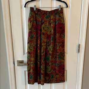 Vintage 80s Floral Multicolor Women's Skirt Sz 4